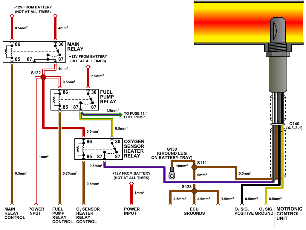 4 Wire o2 sensor wiring diagram toyota